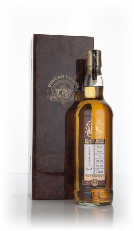 Cameronbridge 34 Year Old 1978 cask 14 Dimensions Duncan Taylor