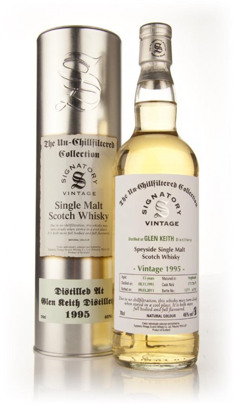 Glen Keith 15 Year Old 1995 Un-Chillfiltered Signatory