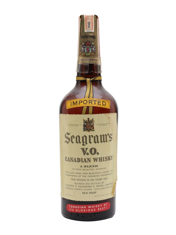 Seagram's VO 6 Year Old Bottled 1940s