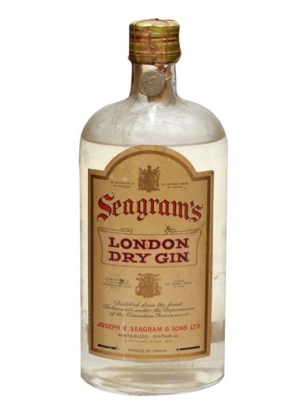 Seagram's London Dry Gin Bottled 1960s