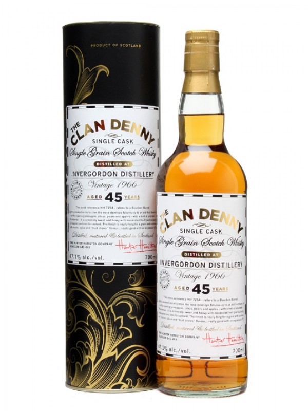 Invergordon 1966 45 Year Old Bourbon Cask HH7254 Clan Denny