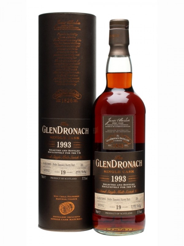 Glendronach 1993 19 Year Old Pedro Ximenez Butt #26