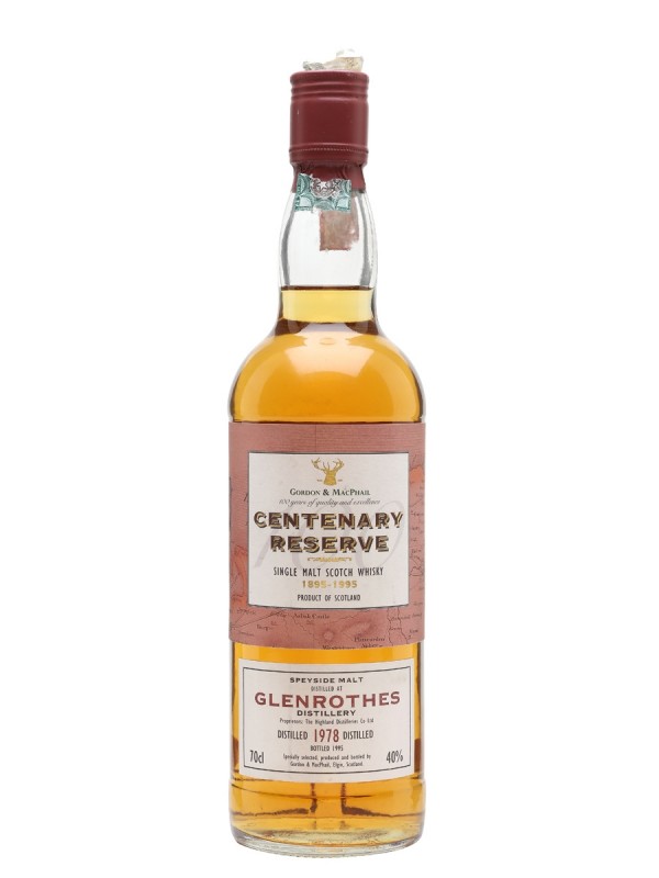 Glenrothes 1978 / Bottled 1995 / Centenary Reserve / Gordon & MacPhail