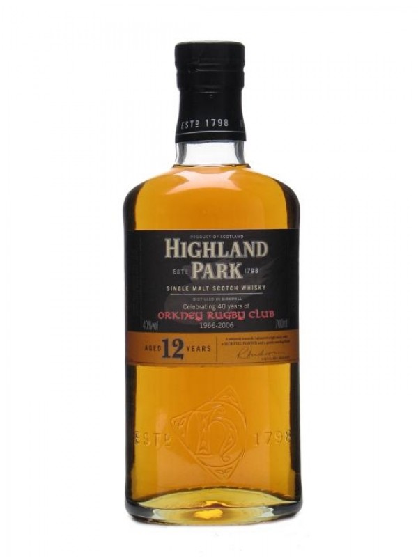 Highland Park 12 Year Old Orkney Rugby Club
