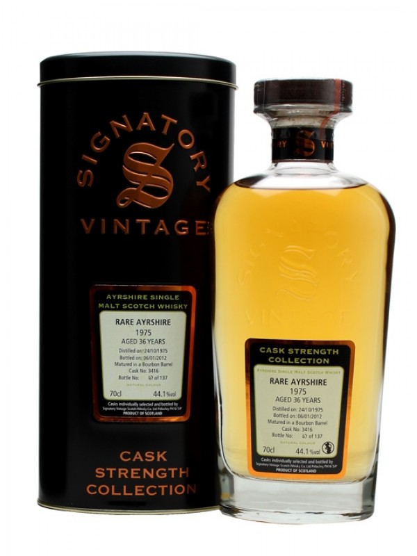 Rare Ayrshire Ladyburn 1975 36 Year Old Cask #3416 Signatory Cask Strength Collection