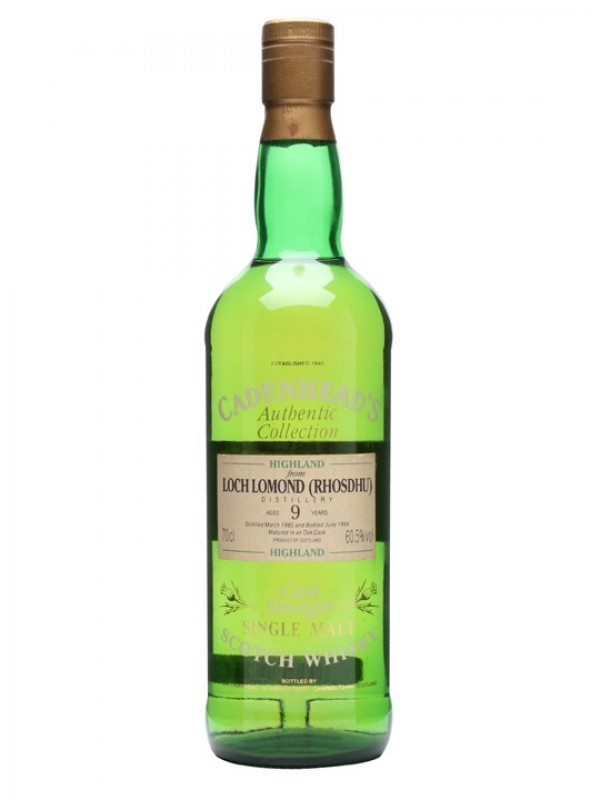 Rhosdhu Loch Lomond 1985 9 Year Old Cadenhead's