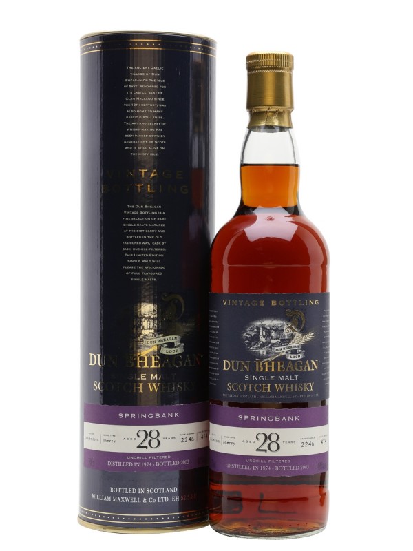 Springbank 1974 28 Year Old Dun Bheagan