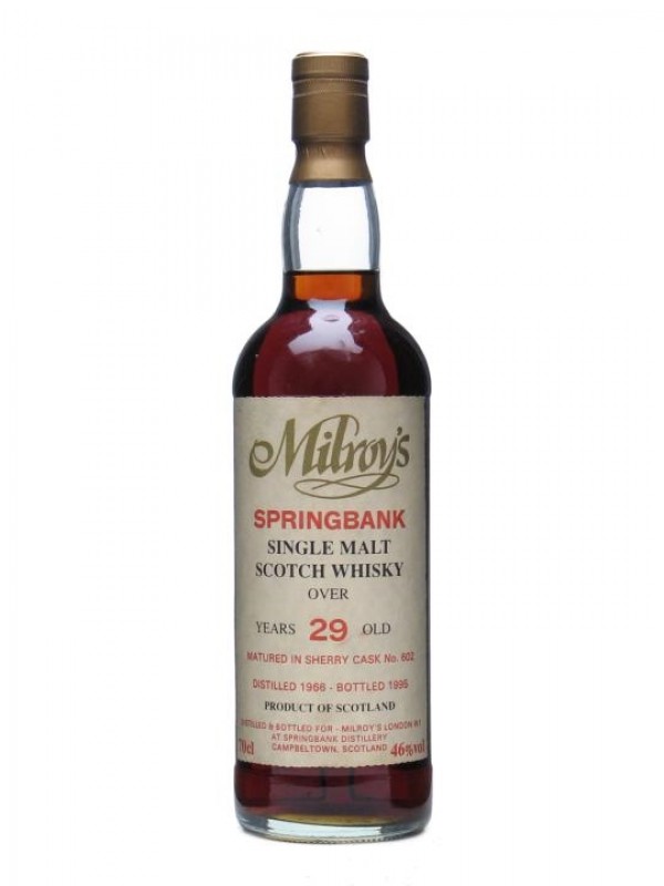 Springbank 1966 29 Year Old Sherry Cask Milroy's