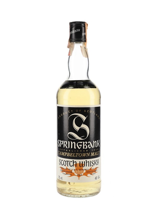 Springbank 12 Year Old Bottled 1980s 75cl