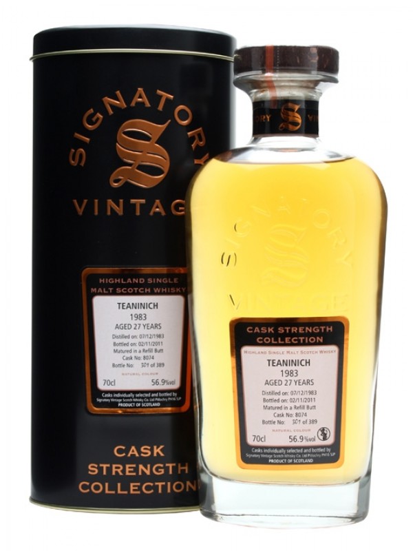 Teaninich 1983 27 Year Old Sherry Butt #8074 Signatory Cask Strength Collection
