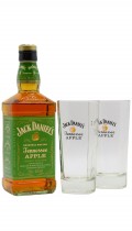 Jack Daniel's Branded Glasses & Tennessee Apple Whiskey Liqueur